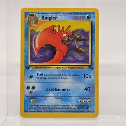 1st Edition Kingler Vintage Pokemon Card Fossil Set