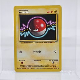 Voltorb Vintage Spanish Pokemon Card Base Set