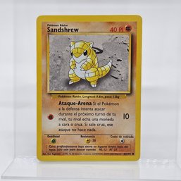 Sandshrew Vintage Spanish Pokemon Card Base Set