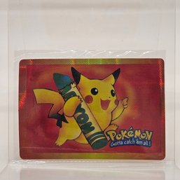 Pikachu Crayon Holo Prism Vintage Pokemon Gotta Catch Em All