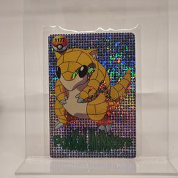 #1177 Sandshrew Pocket Monsters Holo Prism Vintage Japanese Pokemon Vending Machine