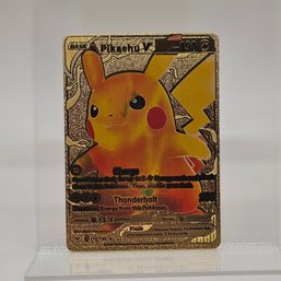 Gold Pikachu Holo Custom Pokemon Card