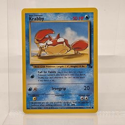 Krabby Vintage Pokemon Card Fossil Set