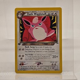 1st Edition Light Wigglytuff Vintage Pokemon Card Neo Series
