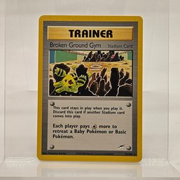 Broken Ground Gym Rare Vintage Pokemon Card Neo Series