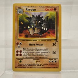 Rhydon Vintage Pokemon Card Base Set 2