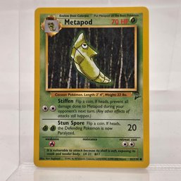 Metapod Vintage Pokemon Card Base Set 2