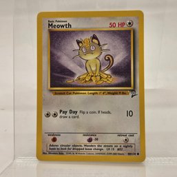 Meowth Vintage Pokemon Card Base Set 2
