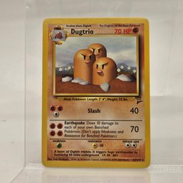 Dugtrio Vintage Pokemon Card Base Set 2