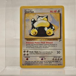 Snorlax Rare Vintage Pokemon Card Base Set 2