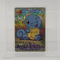#1152 Winking Squirtle Holo Prism Vintage Japanese Pokemon Vending Machine Pocket Monsters