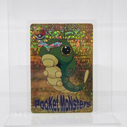 #1153 Caterpie Holo Prism Vintage Japanese Pokemon Vending Machine Pocket Monsters