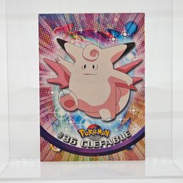 Clefable Vintage Topps Pokemon Card Blue Label