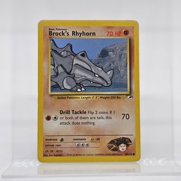 Brock's Rhyhorn  Vintage Pokemon Card Gym Series
