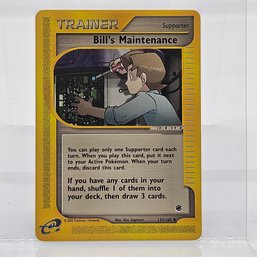 Bill's Maintenance E Series Trainer Pokemon Card