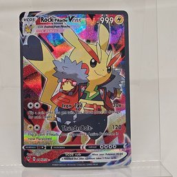 Rock Pikachu Cosplay Custom Pokemon Card