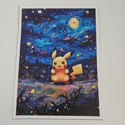 Pikachu Starry Night Pokemon Poster