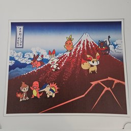 Fire Pokemon Volcano Japanese Style Pokemon Poster