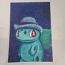 Van Gogh Bulbasaur Pokemon Poster