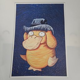 Van Gogh Psyduck Pokemon Poster