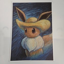 Van Gogh Eevee Pokemon Poster