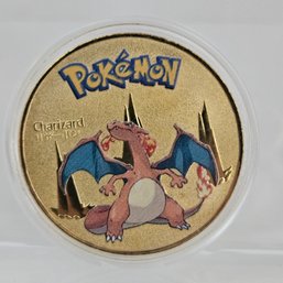 Charizard Pokemon Collectible Gold Colored Coin