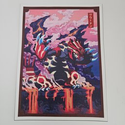 Groudon Japanese Style Pokemon Poster