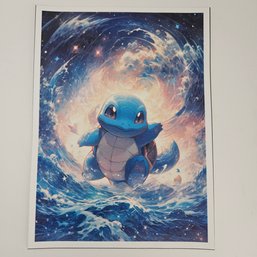 Squirtle Realistic Pokemon Poster