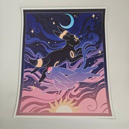 Moonlight Skies Umbreon Pokemon Poster