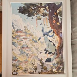 Glaceon In Tree Japanese Style Pokemon Poster