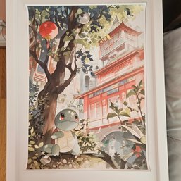Squirtle In The Trees Japanese Style Pokemon Poster