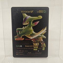 Virizion V Custom Black Pokemon Card