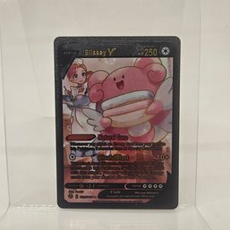 Blissey V Custom Black Pokemon Card