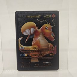 Dragonite V Custom Black Pokemon Card