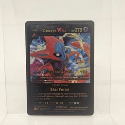 Deoxys V Star Custom Black Pokemon Card