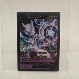 Mewtwo V Custom Black Pokemon Card