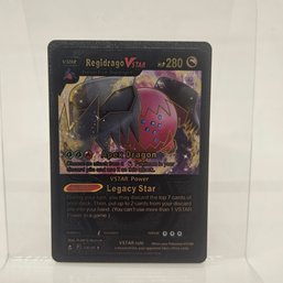 Regidrago V Max Custom Black Pokemon Card