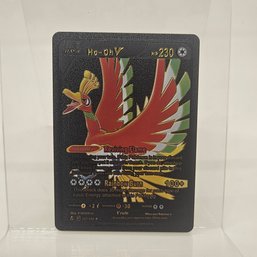 Ho-oh V Custom Black Pokemon Card