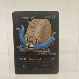 Omastar V Custom Black Pokemon Card