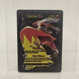 Blaziken V Max Custom Black Pokemon Card