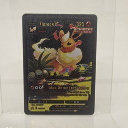 Flareon V Max Custom Black Pokemon Card