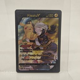 Pikachu V Custom Black Pokemon Card