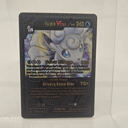 Alolan Vulpix V Star Custom Black Pokemon Card