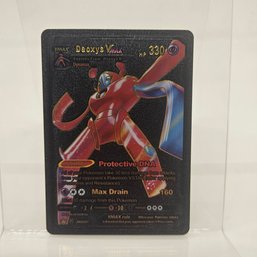 Deoxys V Max Custom Black Pokemon Card