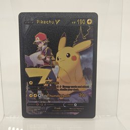 Pikachu V Custom Black Pokemon Card