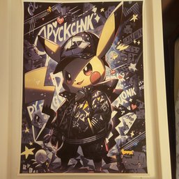 Cool Pikachu Black Jacket Pokemon Poster