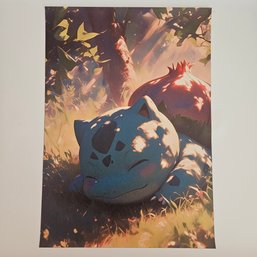 Sleeping Bulbasaur Pokemon Poster