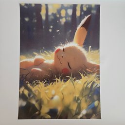 Pikachu Sleeping Pokemon Poster