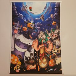 Ghost Pokemon Halloween Celebration Pokemon Poster