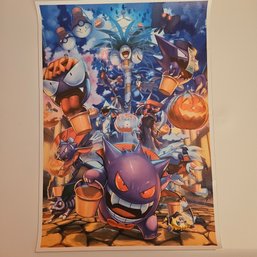 Ghost Pokemon Halloween Celebration Pokemon Poster